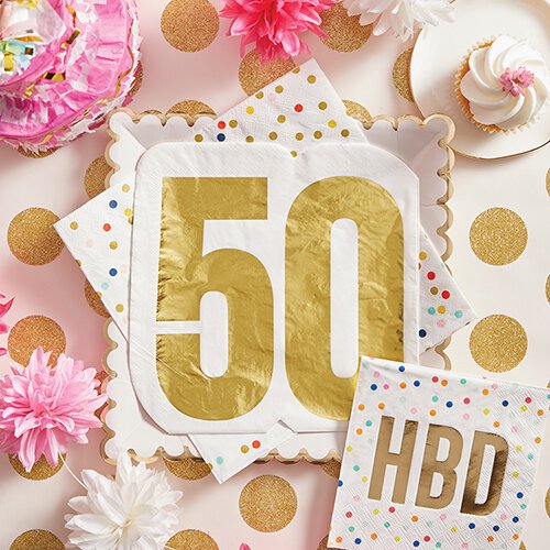 50th birthday napkins