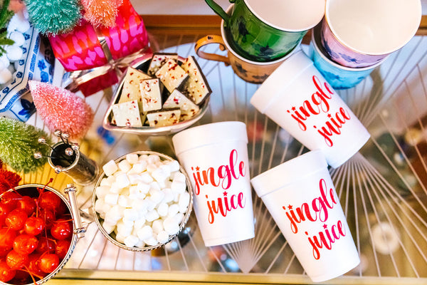 holiday styrofoam cups