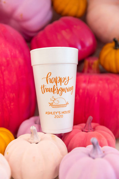 custom thanksgiving styrofoam cups