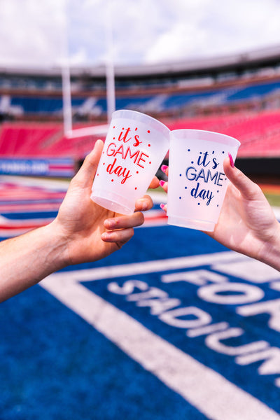 blue tailgate cups