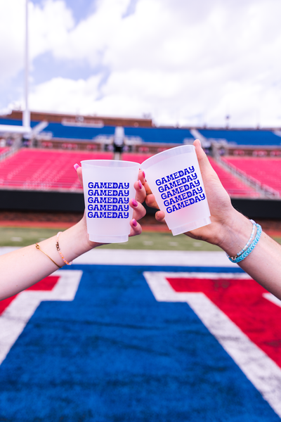 blue gameday cups