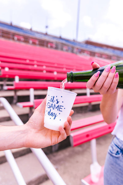 navy tailgate cups