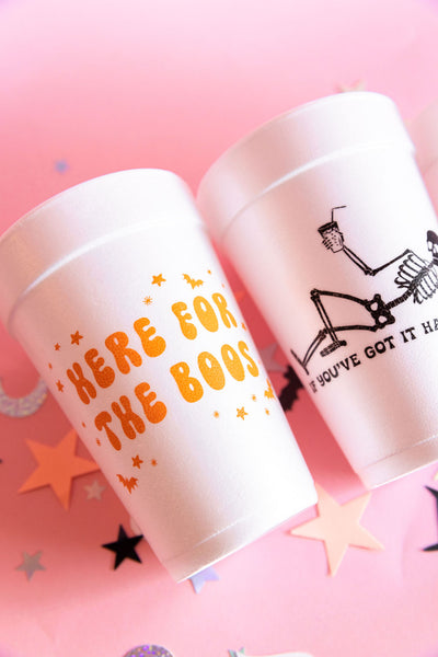 halloween styrofoam cups