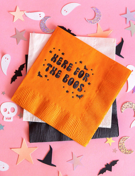 here for the boos halloween napkins