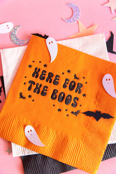 here for the boos halloween napkins