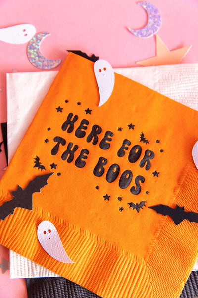 orange here for the boos halloween napkins