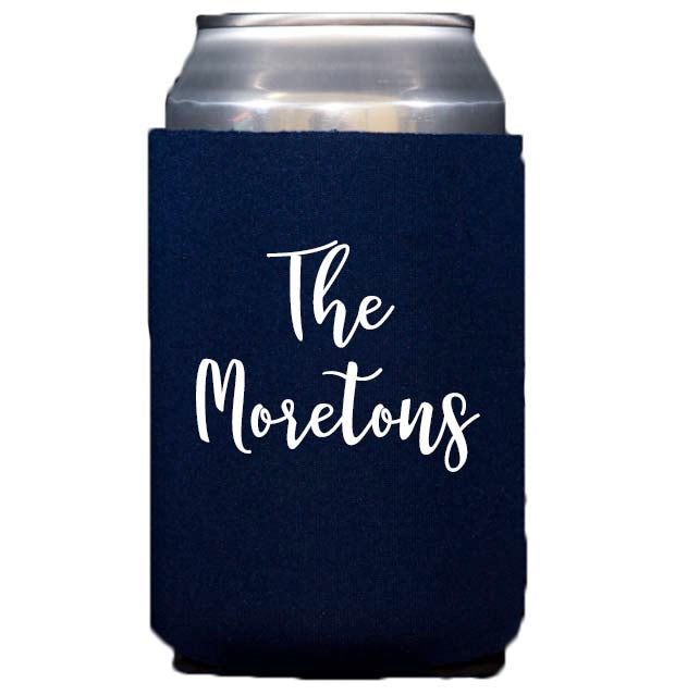 personalized last name koozie