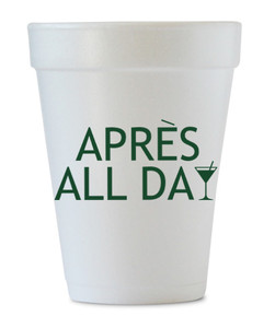 apres all day styrofoam cups