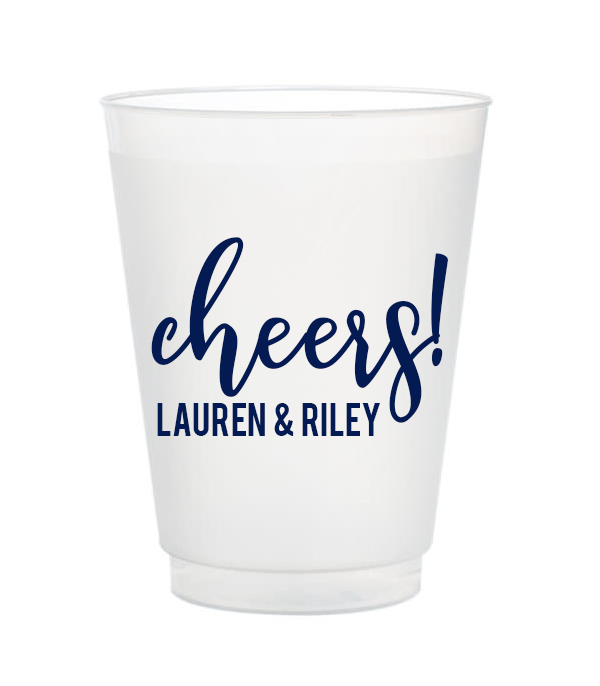 Modern Last Name Frosted Cups – SipHipHooray