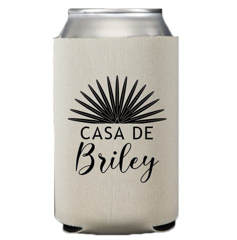 casa de last name drink koozie 