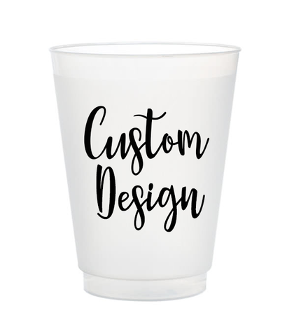 Modern Last Name Frosted Cups – SipHipHooray