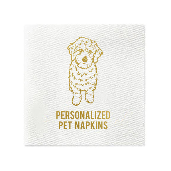 Custom Pup Cocktail Napkins