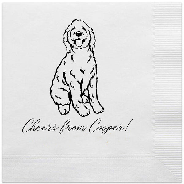 Custom Pup Cocktail Napkins