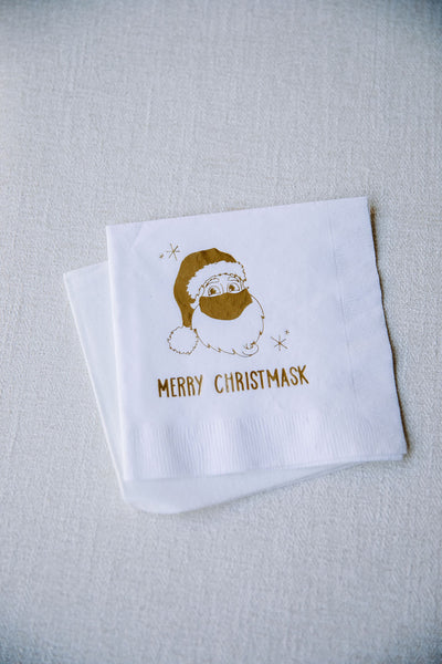 merry christmask napkins