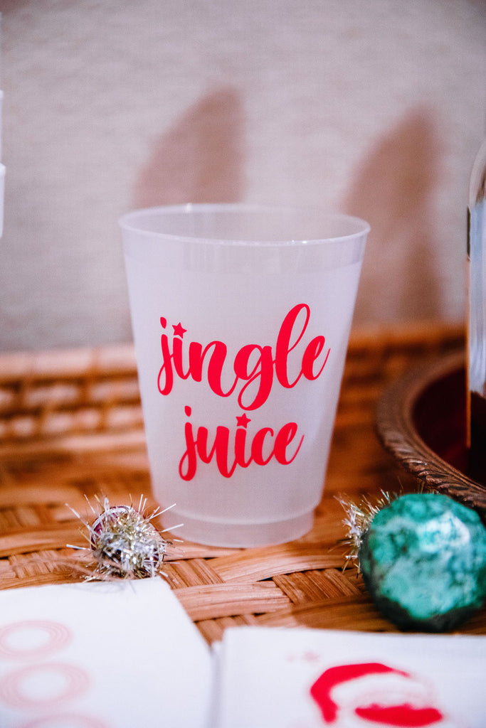 Festive Jingle Juice Reusable Party Cups-set of 4 – Happy By Rachel