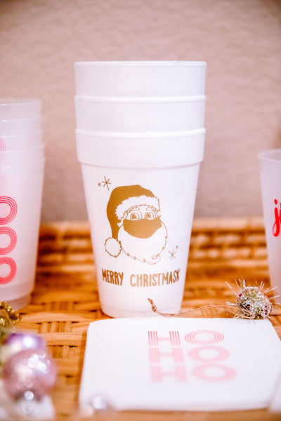 covid christmas styrofoam cups