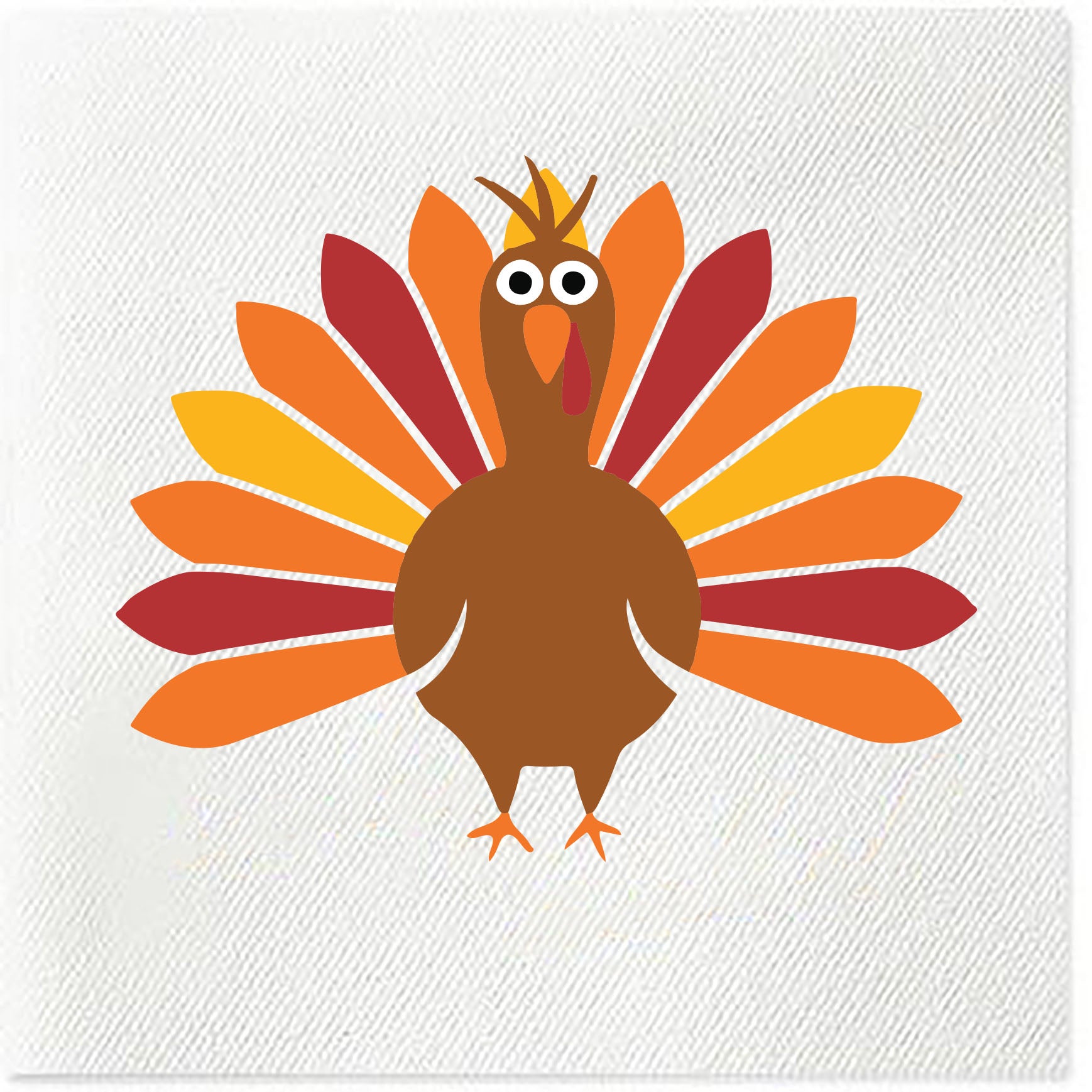 full color turkey napkins