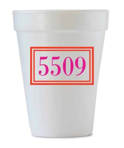 house warming styrofoam personalized cups