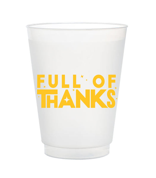 full of thanks thanksgiving cups
