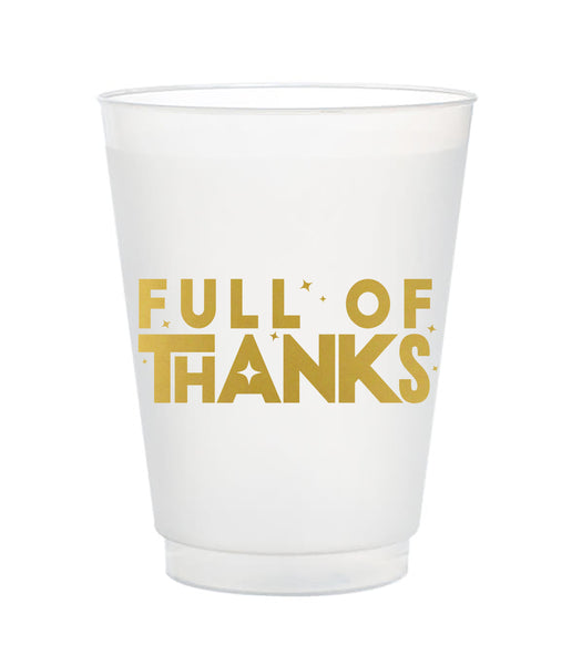 full of thanks thanksgiving cups