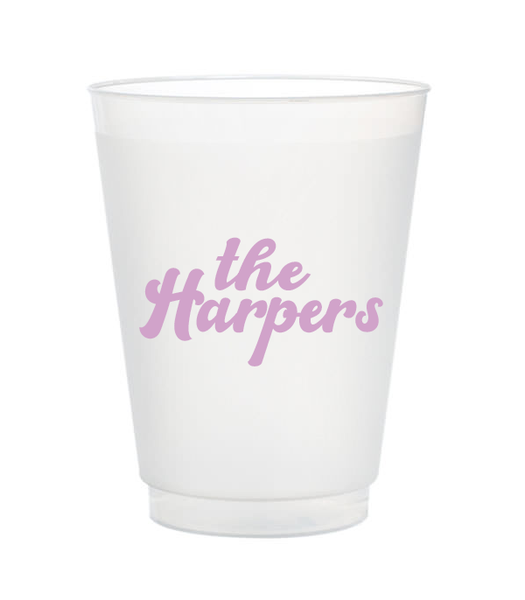 last name personalized cup