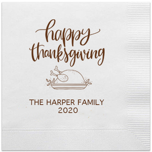 personalized thanksgiving napkins 