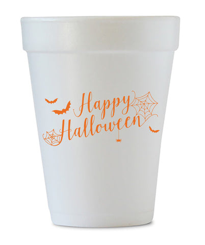 happy halloween styrofoam cups
