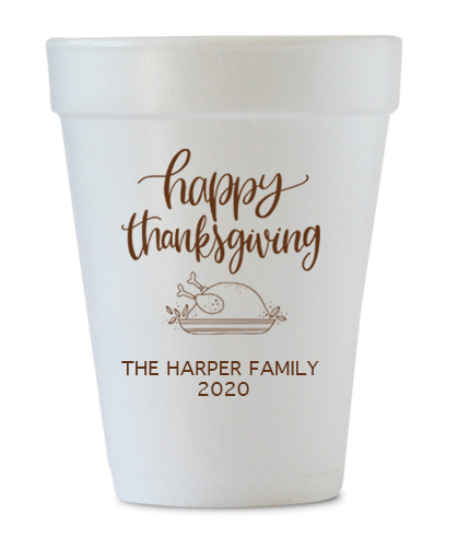 happy thanksgiving personalized cups