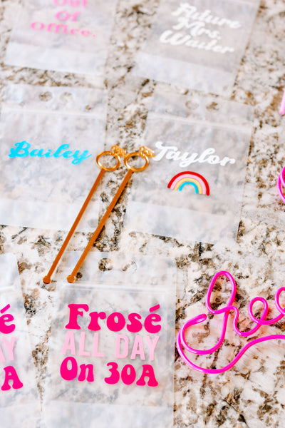 personalized name party pouch
