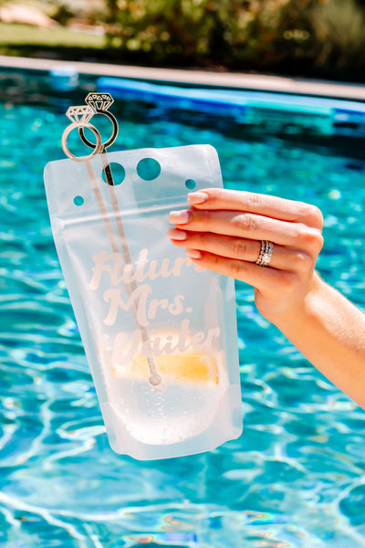 personalized future mrs. drink pouch