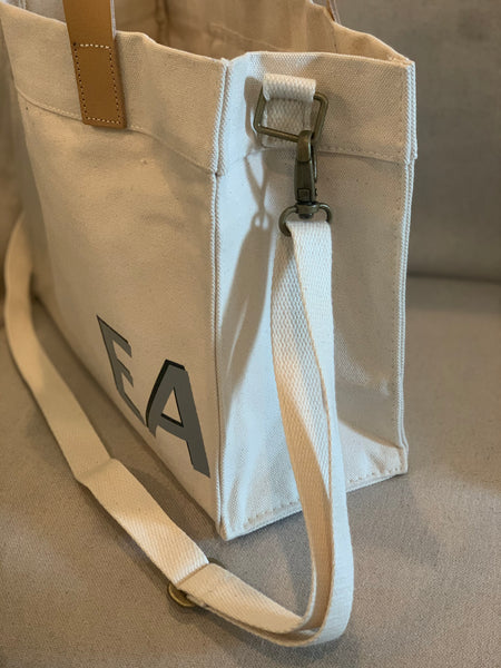 personalized canvas tote with strap