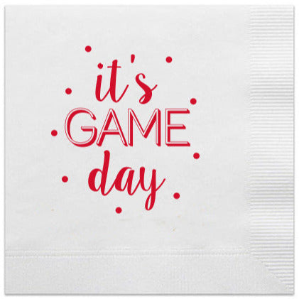 it's game day red napkins