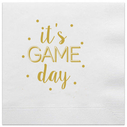 it's game day napkins gold 