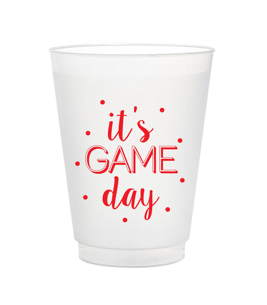 it's game day red frost flex cups