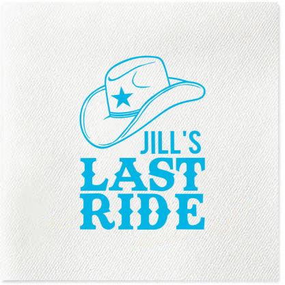 Cowboy Hat Custom Cocktail Napkins