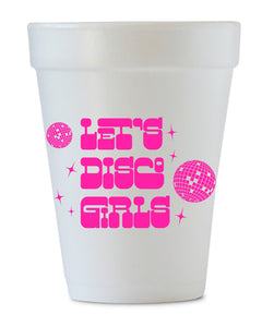 let's disco girls foam cups