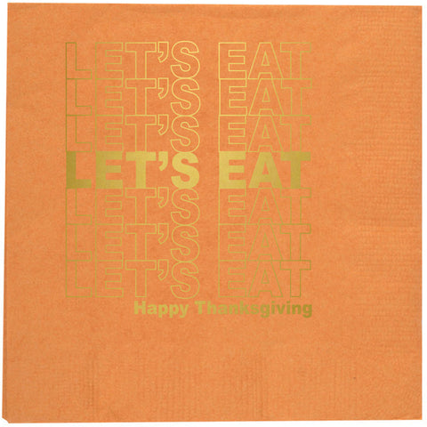 let's eat thanksgiving napkins