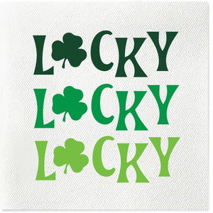 lucky st. patrick's day napkins