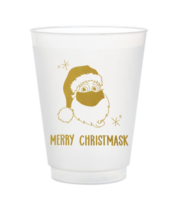 merry christmask shatterproof cups