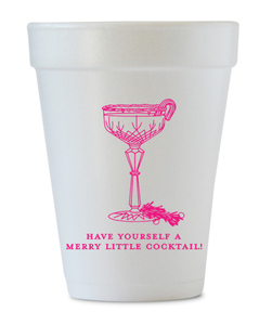 have yourself a merry little cocktail foam cups