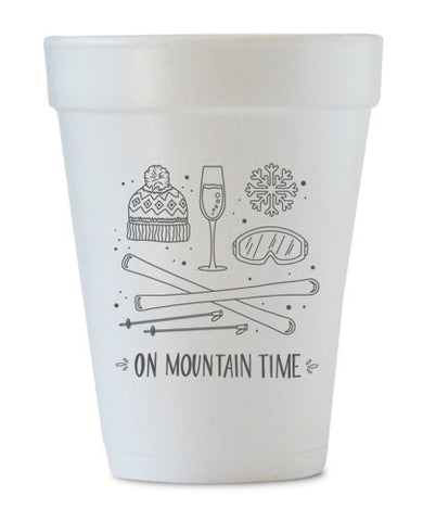 ski trip styrofoam cups