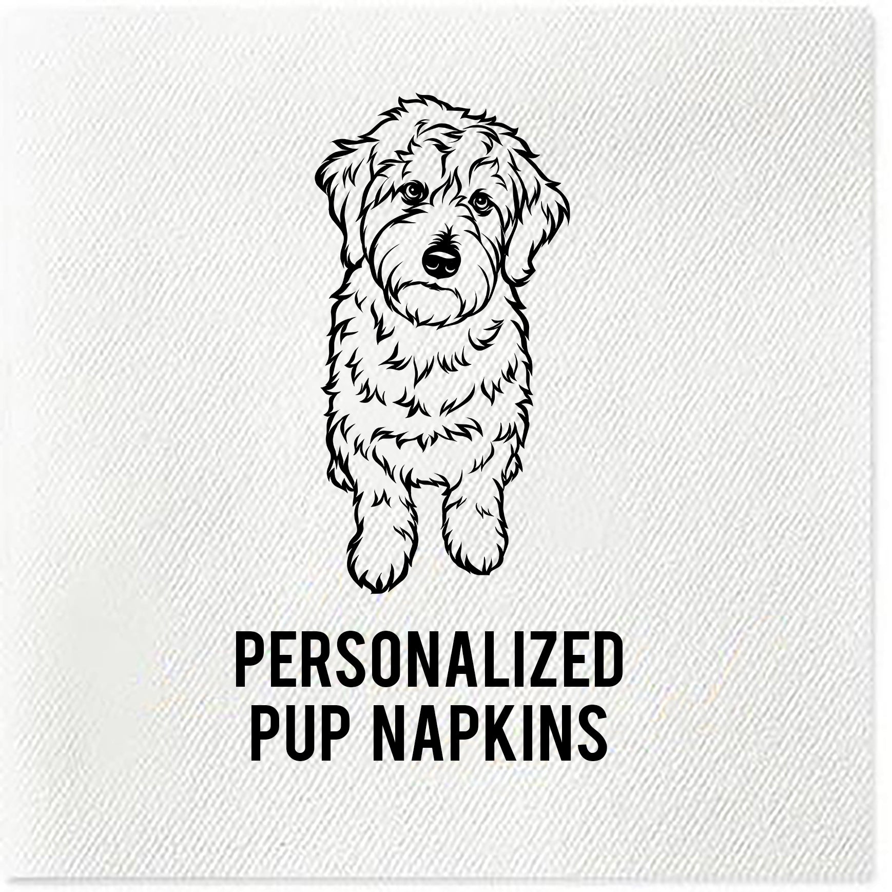 Custom Pup Cocktail Napkins