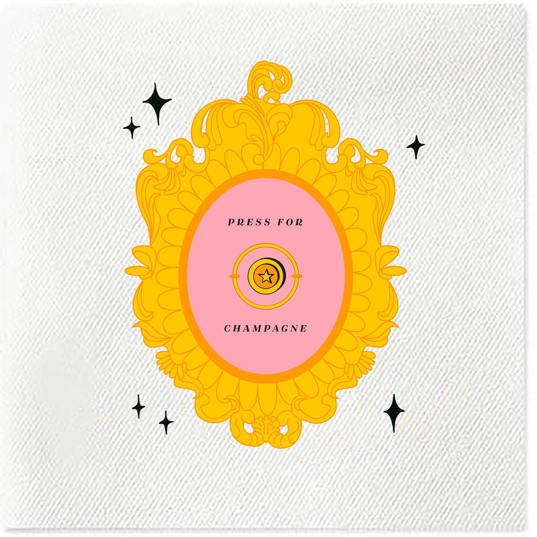 press for champange napkins