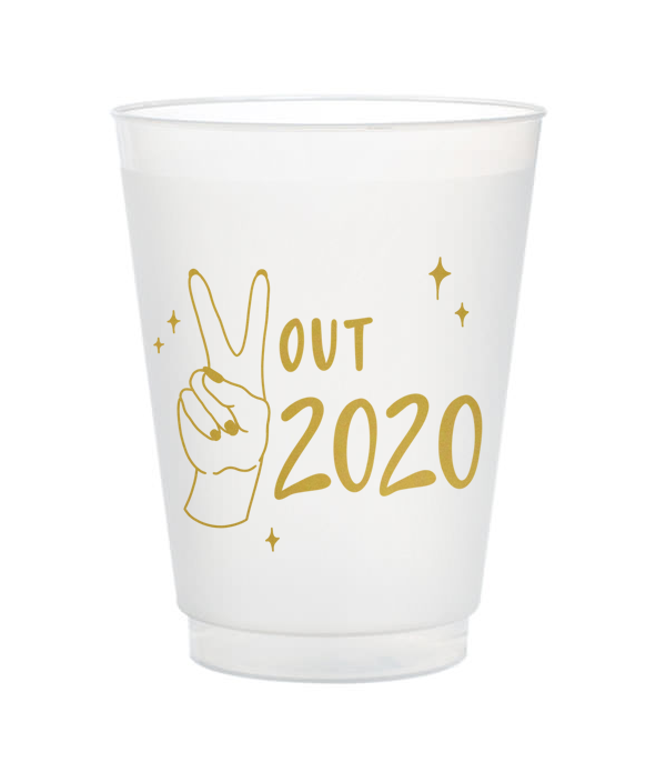 peace out 2020 plastic cup