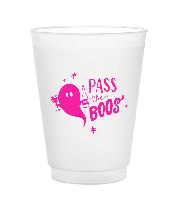 pink halloween pass the boos cups
