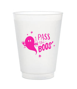 pink halloween pass the boos cups