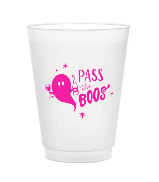 pink halloween pass the boos cups