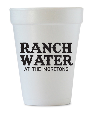 custom ranch water last name cups