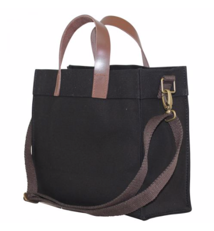 black mini monogram canvas tote