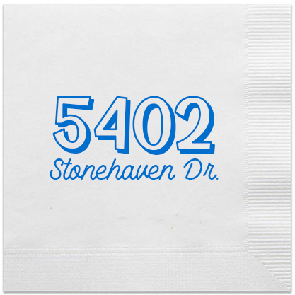 Shadow Address Cocktail Napkins